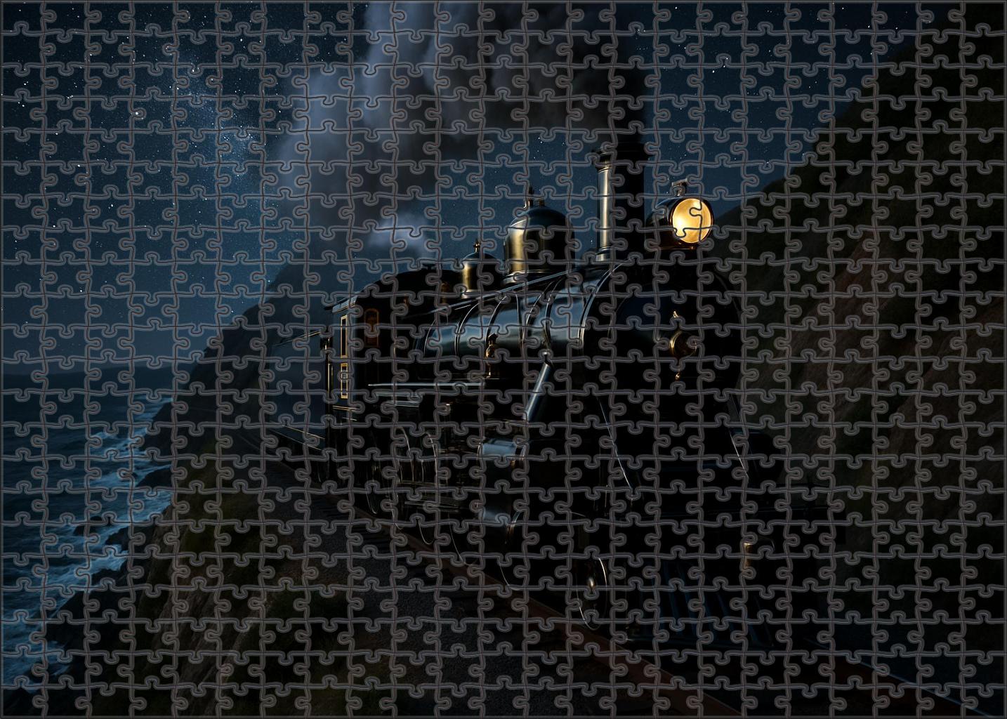 Midnight Steam Flyer 300 Piece Puzzle