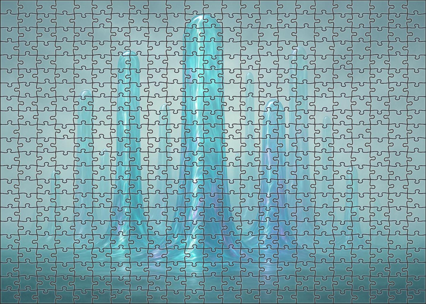 Towers Of Liquid Glass Rippled Structures Morphing With The Breeze Puzzle Fun