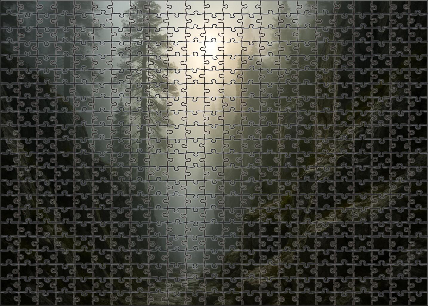 Misty Mountain Pass Puzzle For Kids