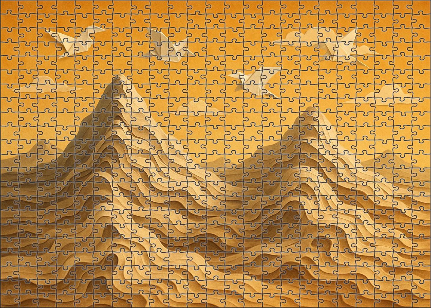 The Veil Of Melting Paper Mountains Puzzle Collection