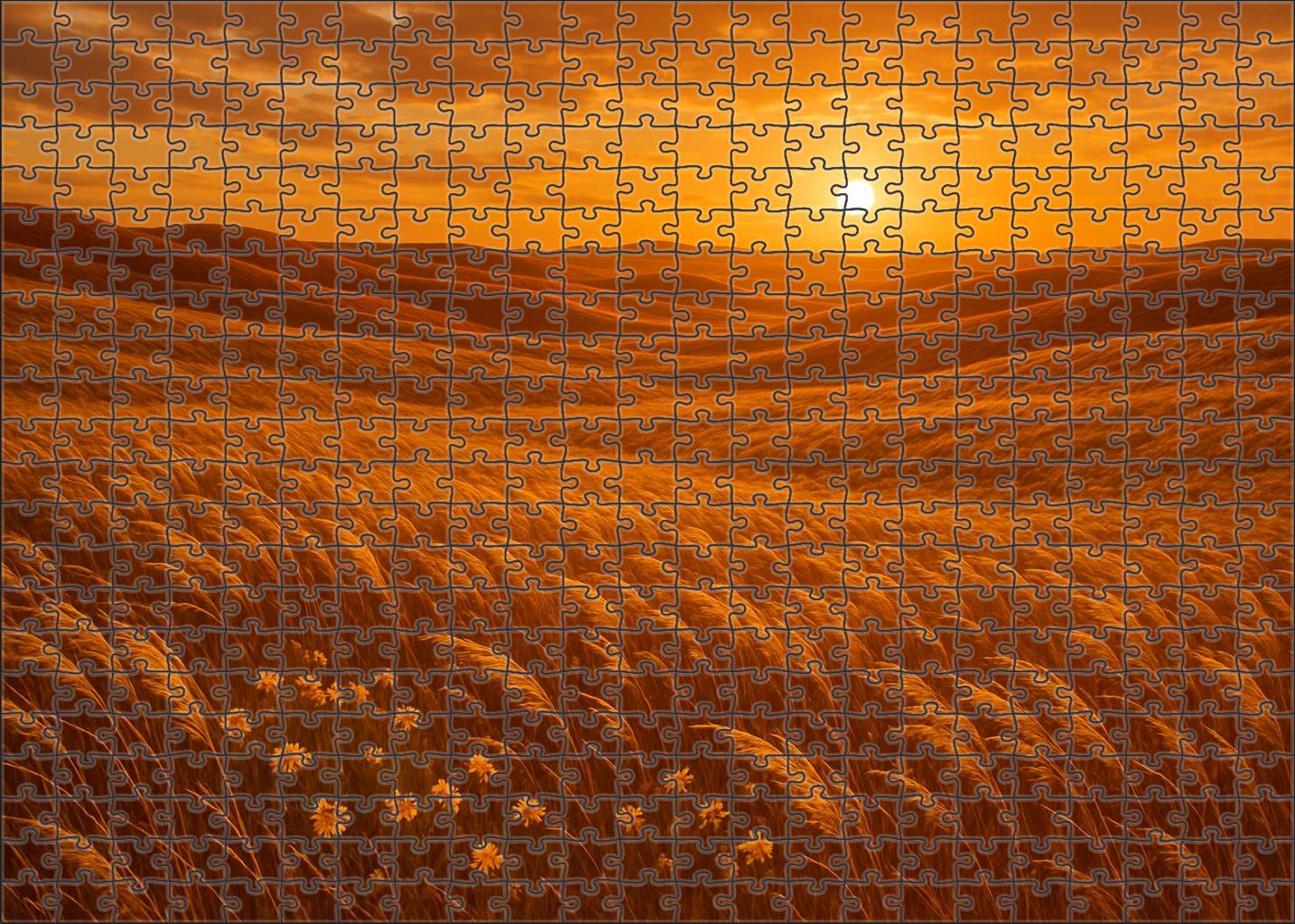 Amber Hills Plateau Custom Jigsaw Puzzle