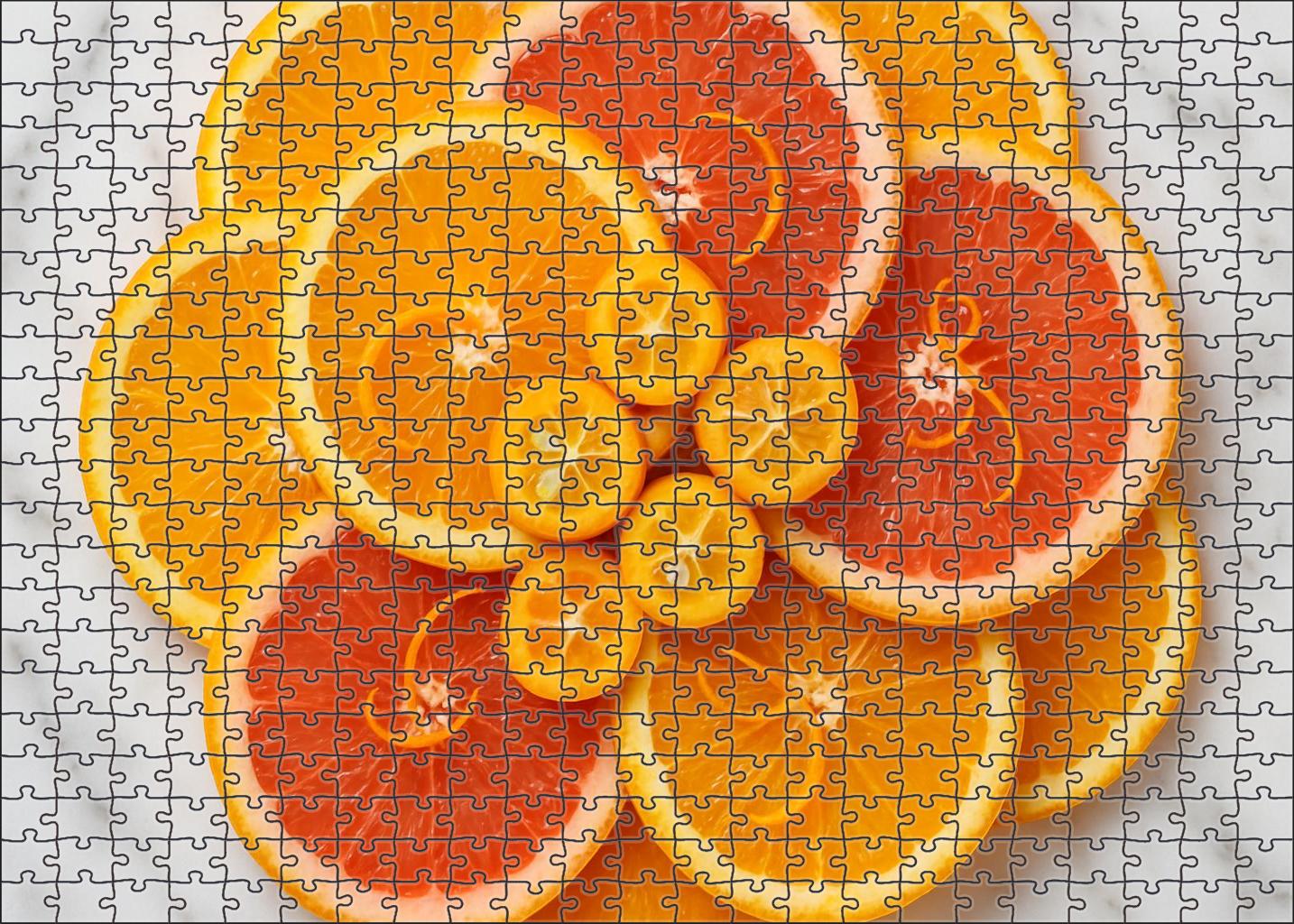 Citrus Orchard Bounty Sliced And Segmented Sunshine Puzzle Challenge