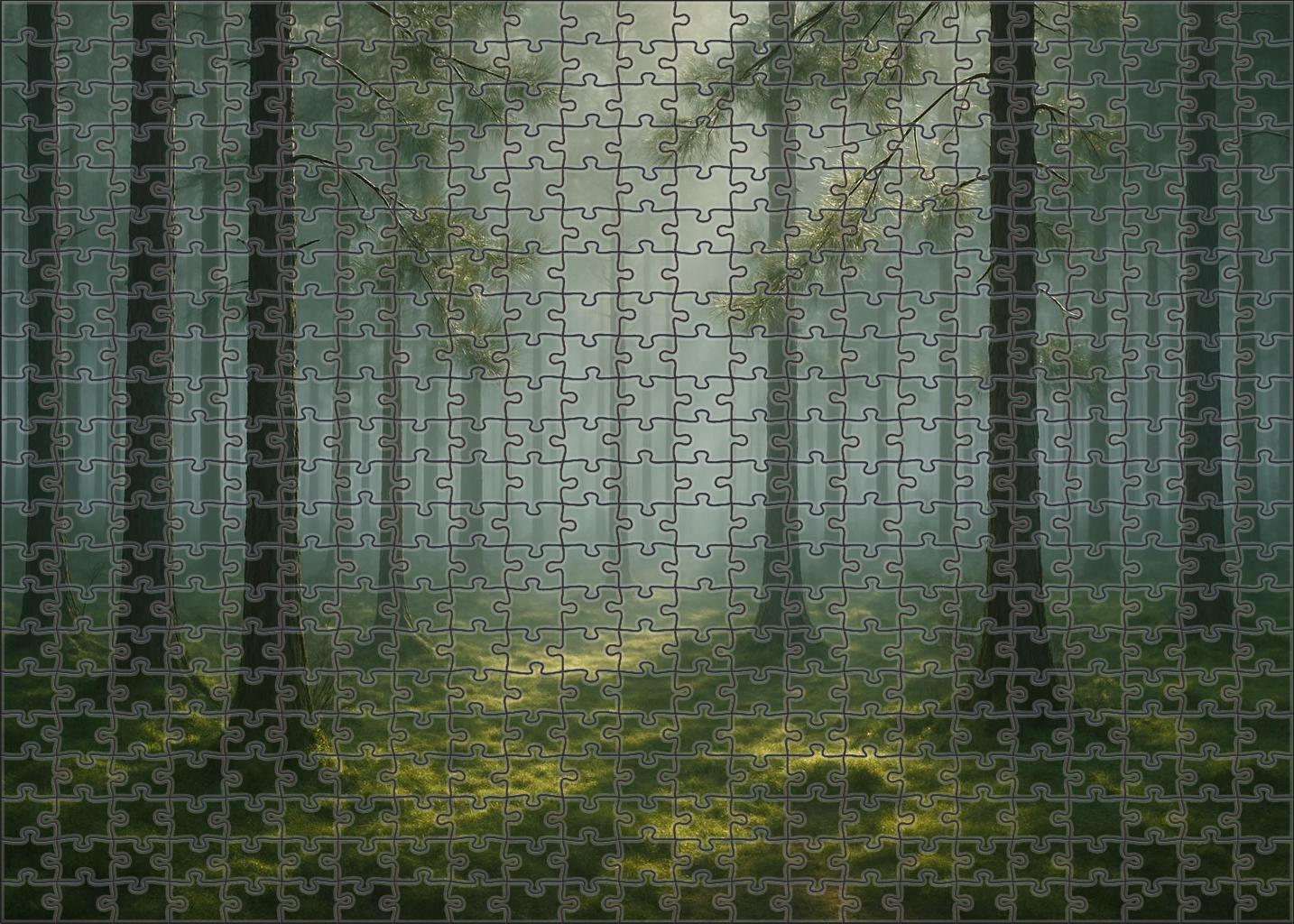 Whispering Pine Mists Premium Puzzle Pieces