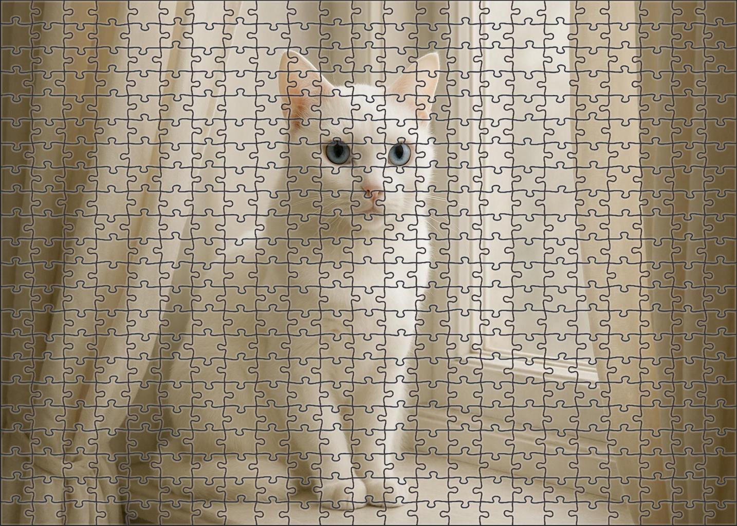 Ivory Moonbeam Sleek White Elegance With Gentle Grace Puzzle Fun