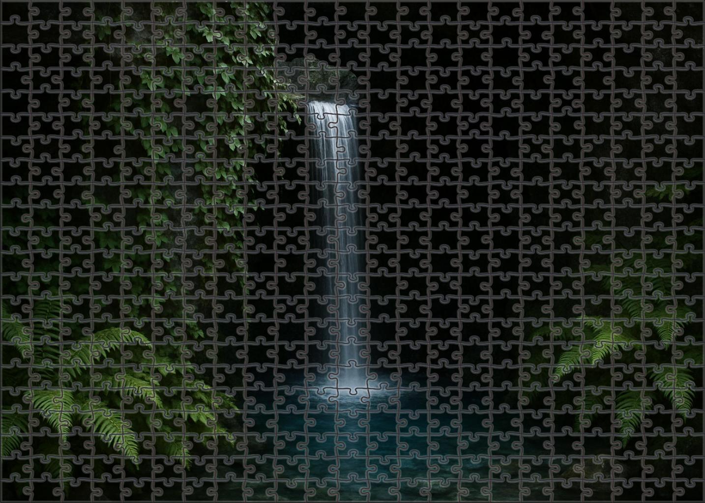 Hidden Sapphire Grotto Custom Jigsaw Puzzle