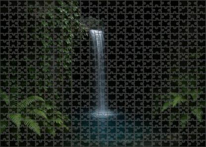 Hidden Sapphire Grotto Custom Jigsaw Puzzle