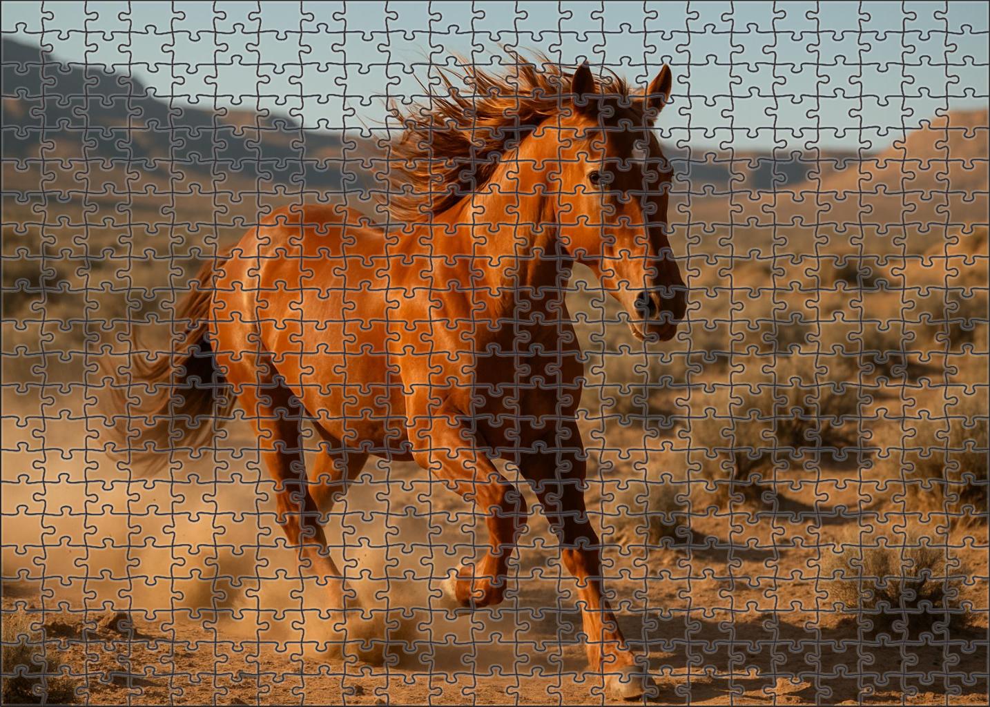 Crimson Flame Intense Sorrel Mustang Mare With Endurance Stamina 500 Piece Puzzle