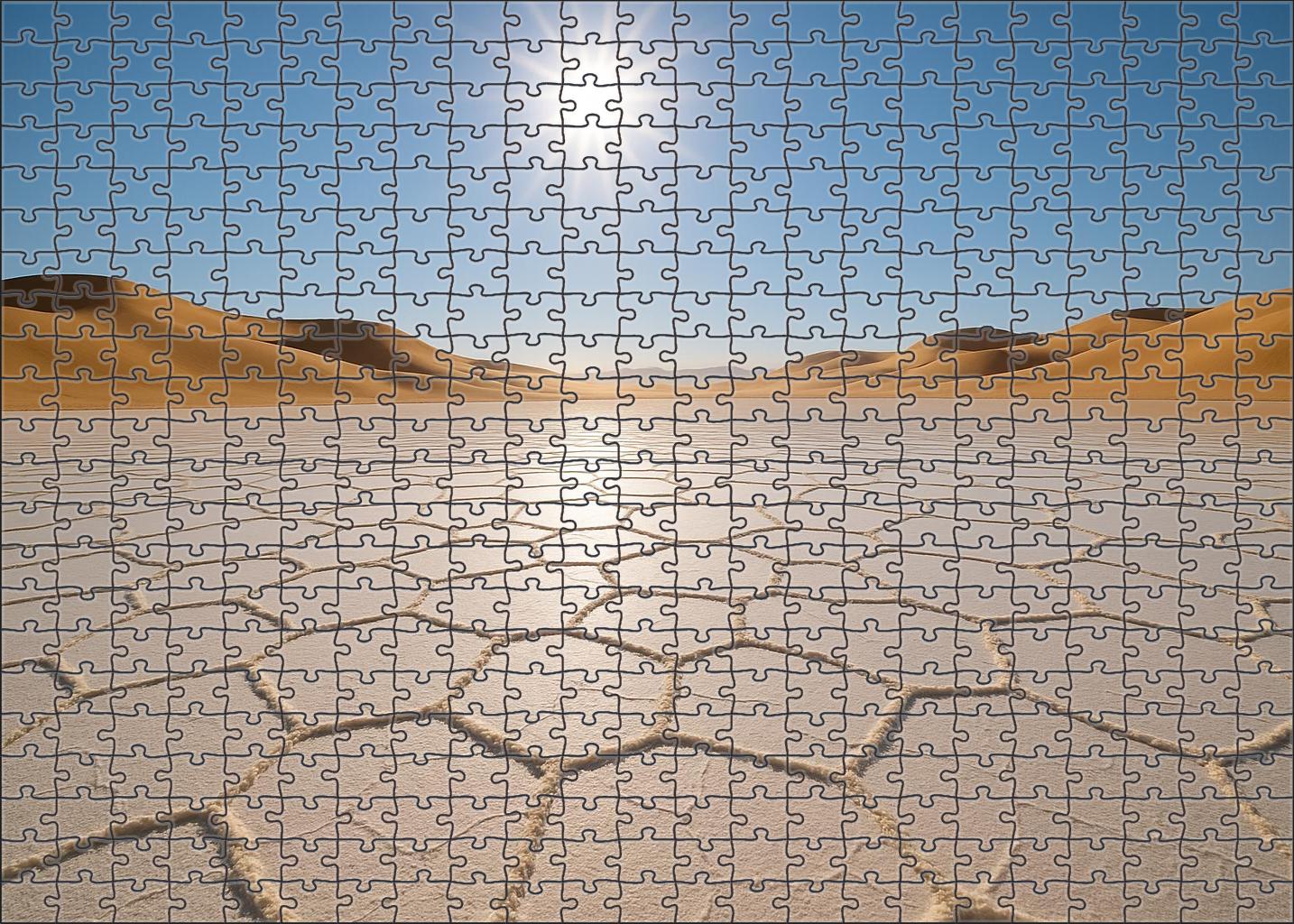 Golden Crest Basin Sun-baked Salt Pan And Dune Fringe Large Format Puzzle