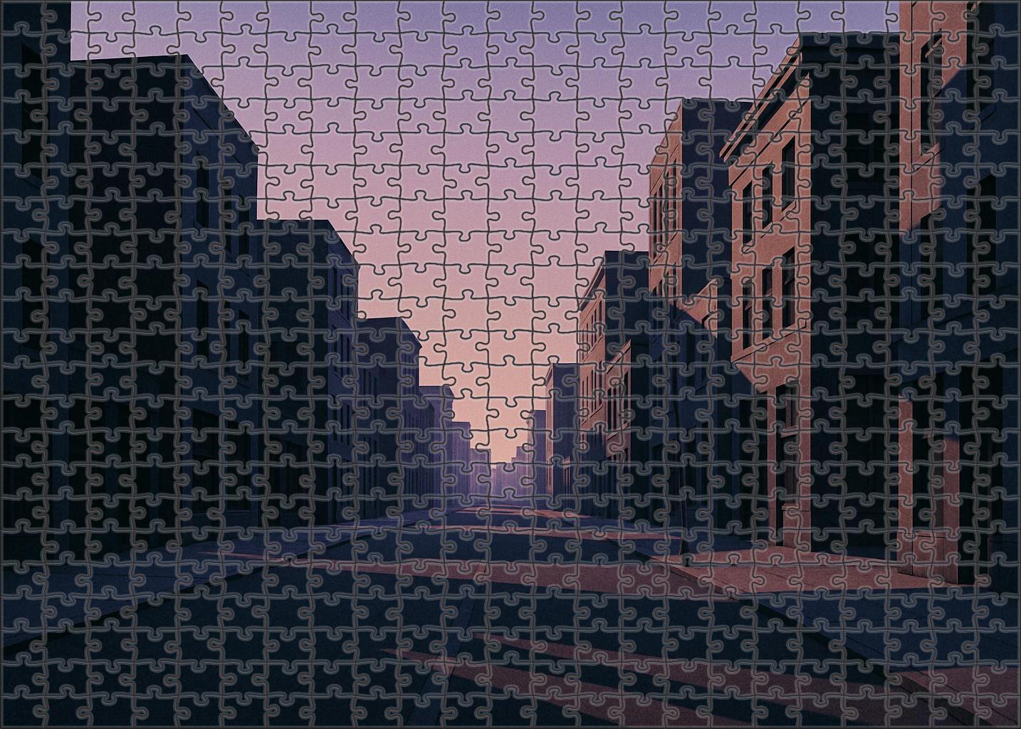 Silent City At Dusk Puzzle For Adults