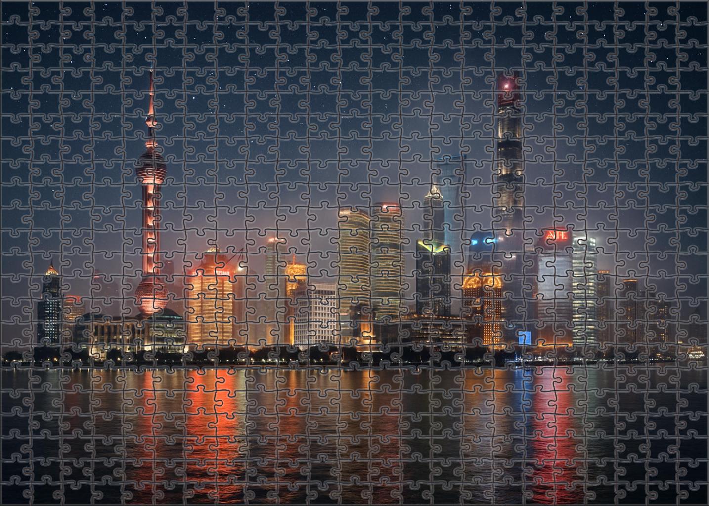 Shanghai Pudong Skyline A Futuristic Icon Among Global Financial Districts 1000 Piece Puzzle