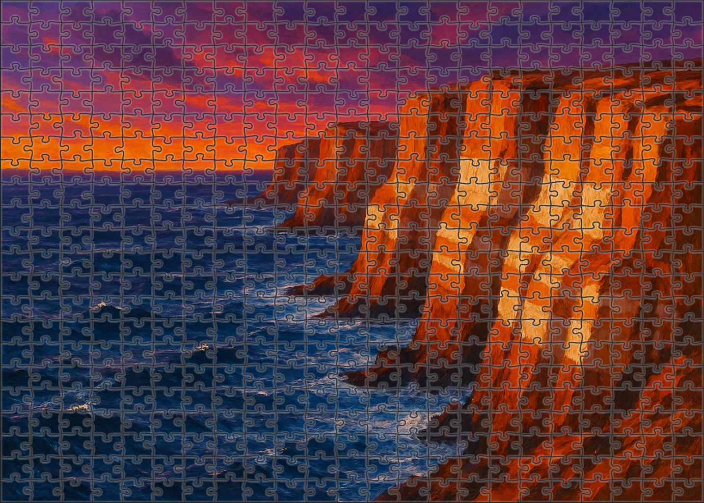Twilight Cliffs Overlook Puzzle For Kids