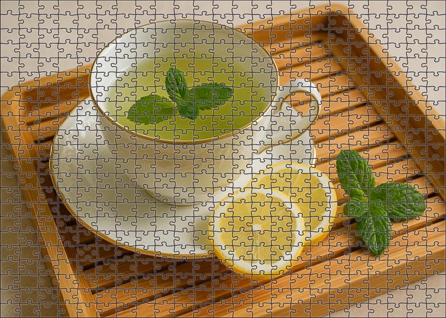 Citrus Grove Green Tea Unique Puzzle Design