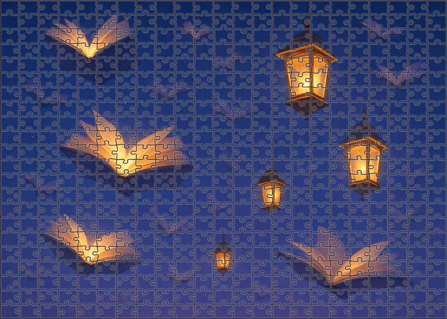 The Library Of Floating Lanterns 200 Piece Puzzle