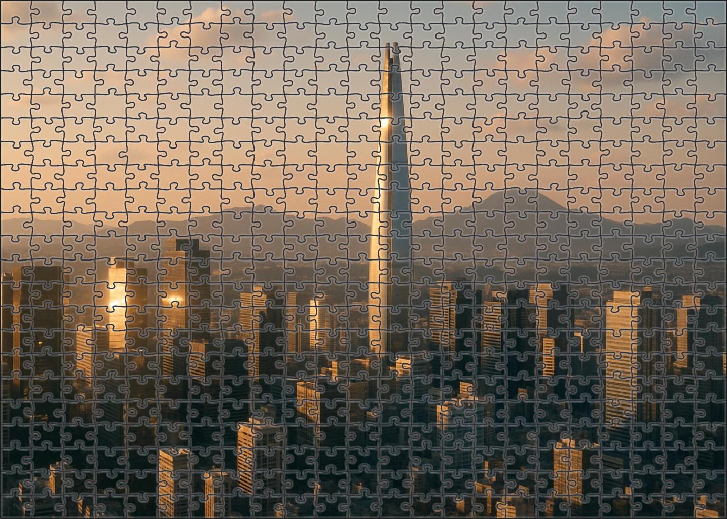 Seoul Gangnam Skyline South Koreas Powerhouse Vertical Cityscape 1000 Piece Puzzle