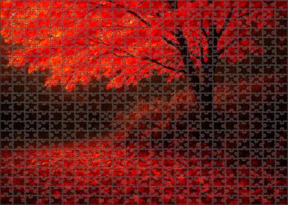 Crimson Canopy Crest Premium Puzzle Pieces