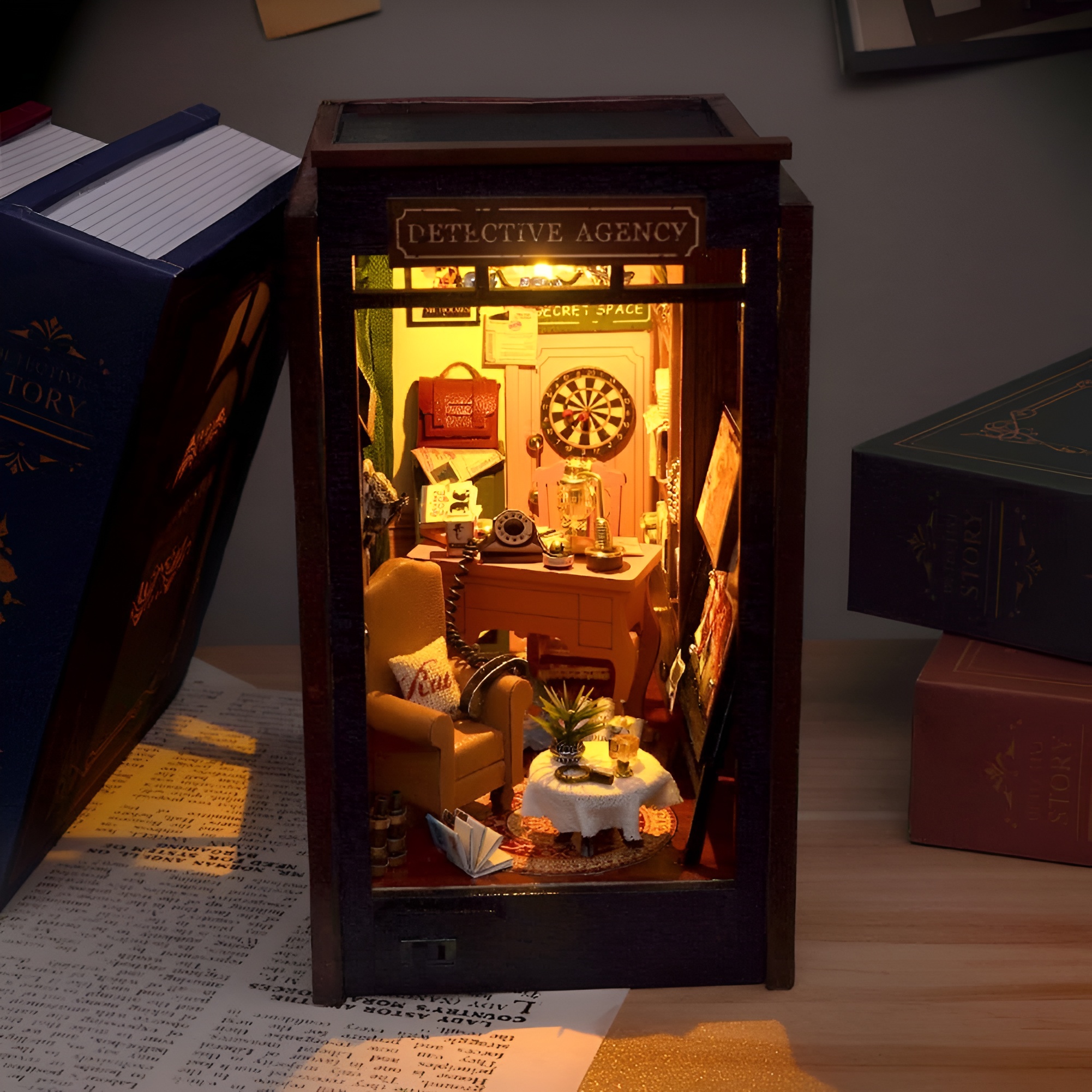 3D Book Nook Bookshelf Insert Puzzle Kit