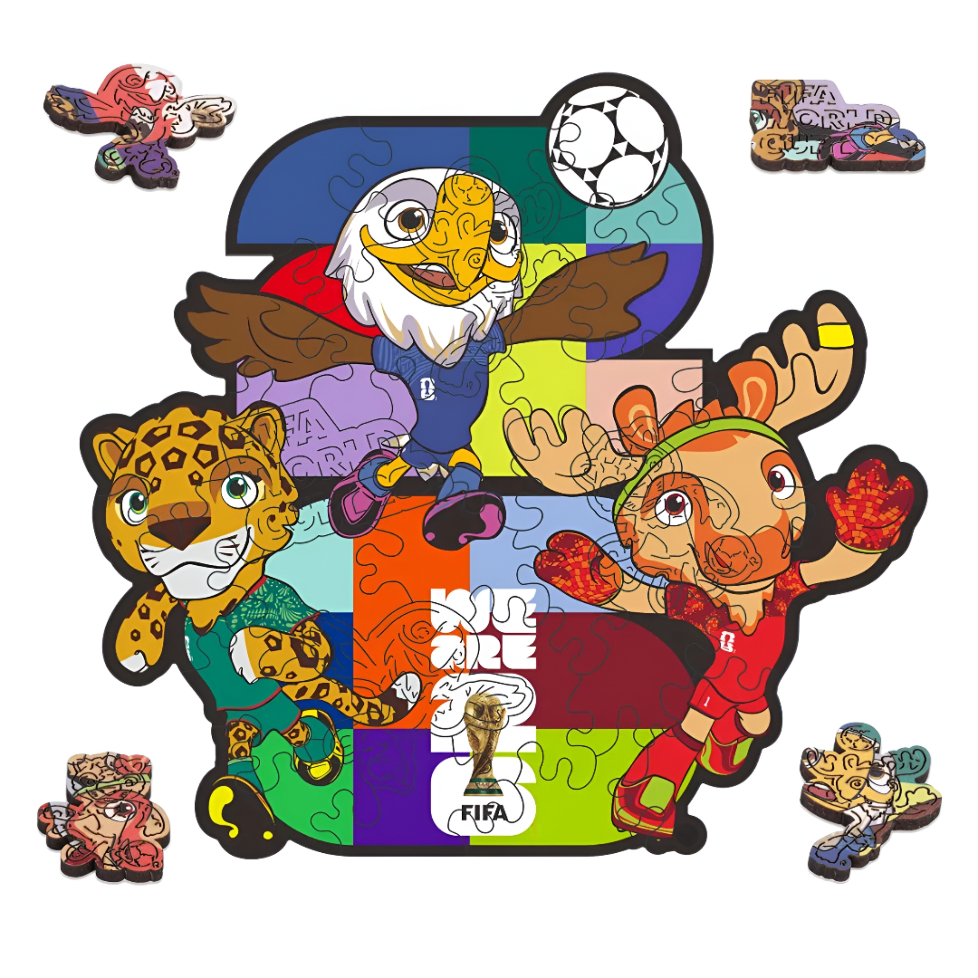 FIFA 2026 Mascot Wooden Jigsaw Puzzle 