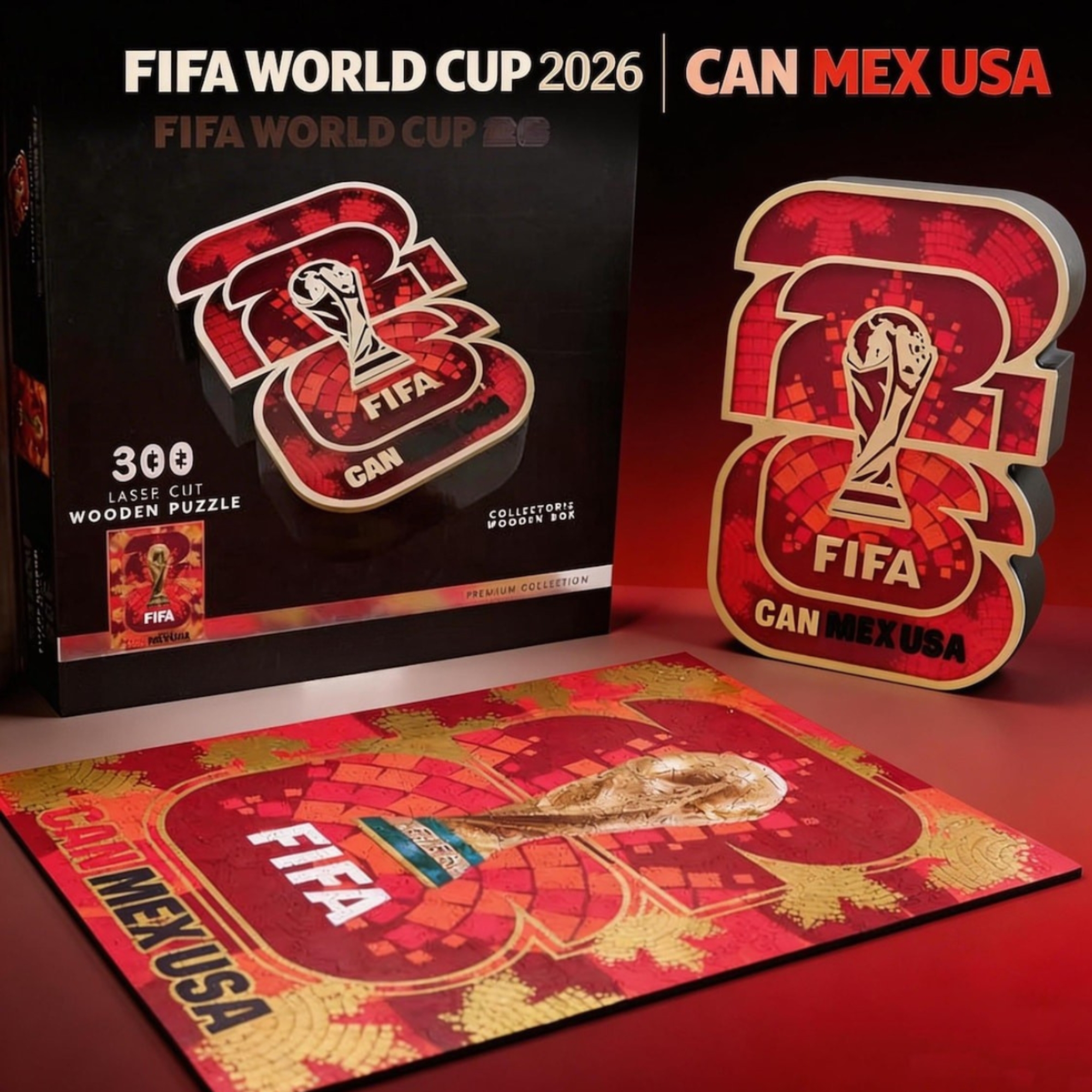 300 Piece FIFA Canada 2026 Jigsaw Puzzle