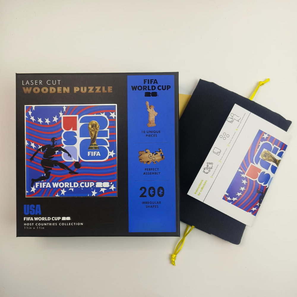World Cup 2026 Official FIFA USA 200 Pcs Wooden Jigsaw Puzzle