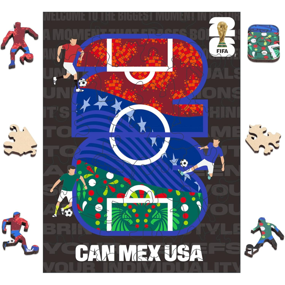 FIFA World Cup 2026 Field 26 Pieces Wooden Pocket Puzzle