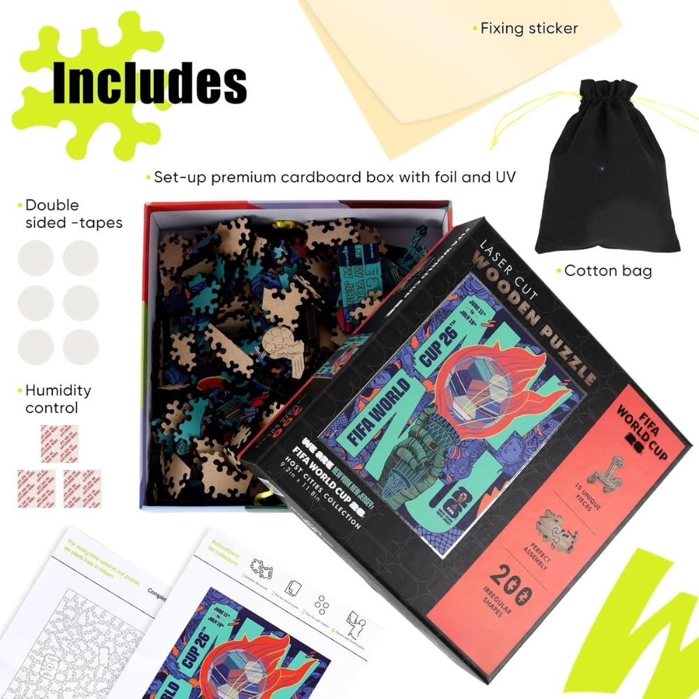 FIFA World Cup 2026 NYNJ Poster Wooden Puzzle for Adult