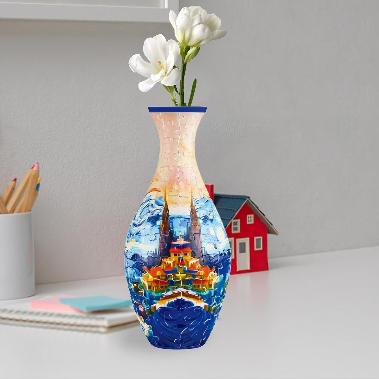 160 Pieces 3D Puzzles Vase DIY 4D Jigsaw Vase Puzzle