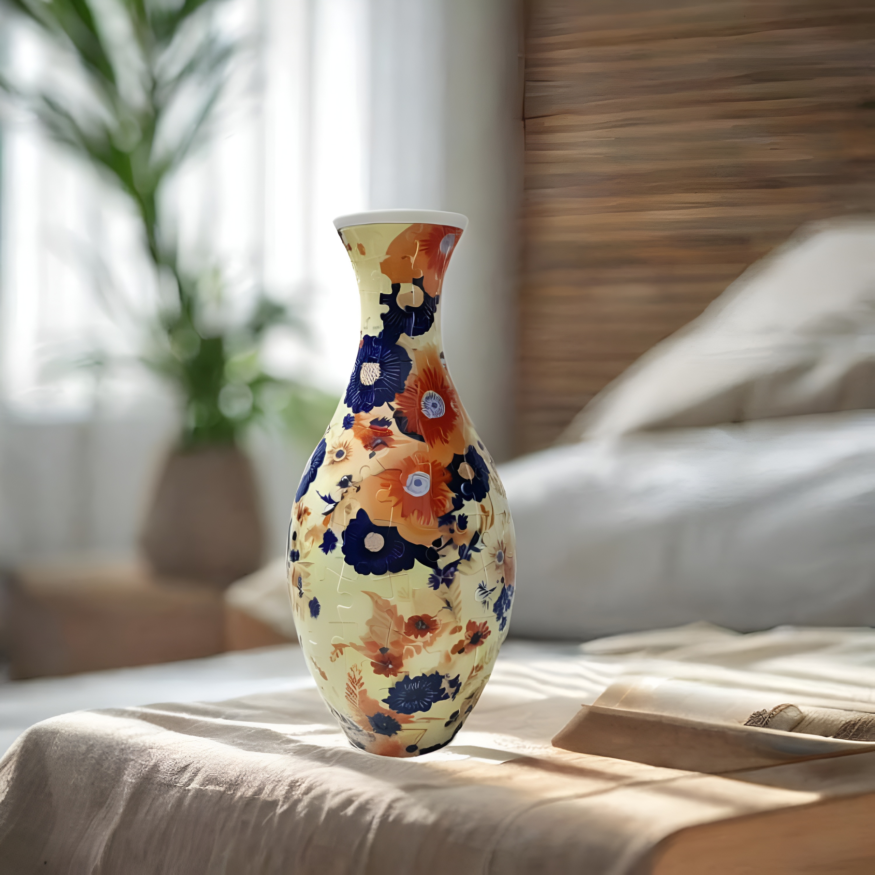 DIY 3D Puzzle Flower Vase Decorative Floral Container