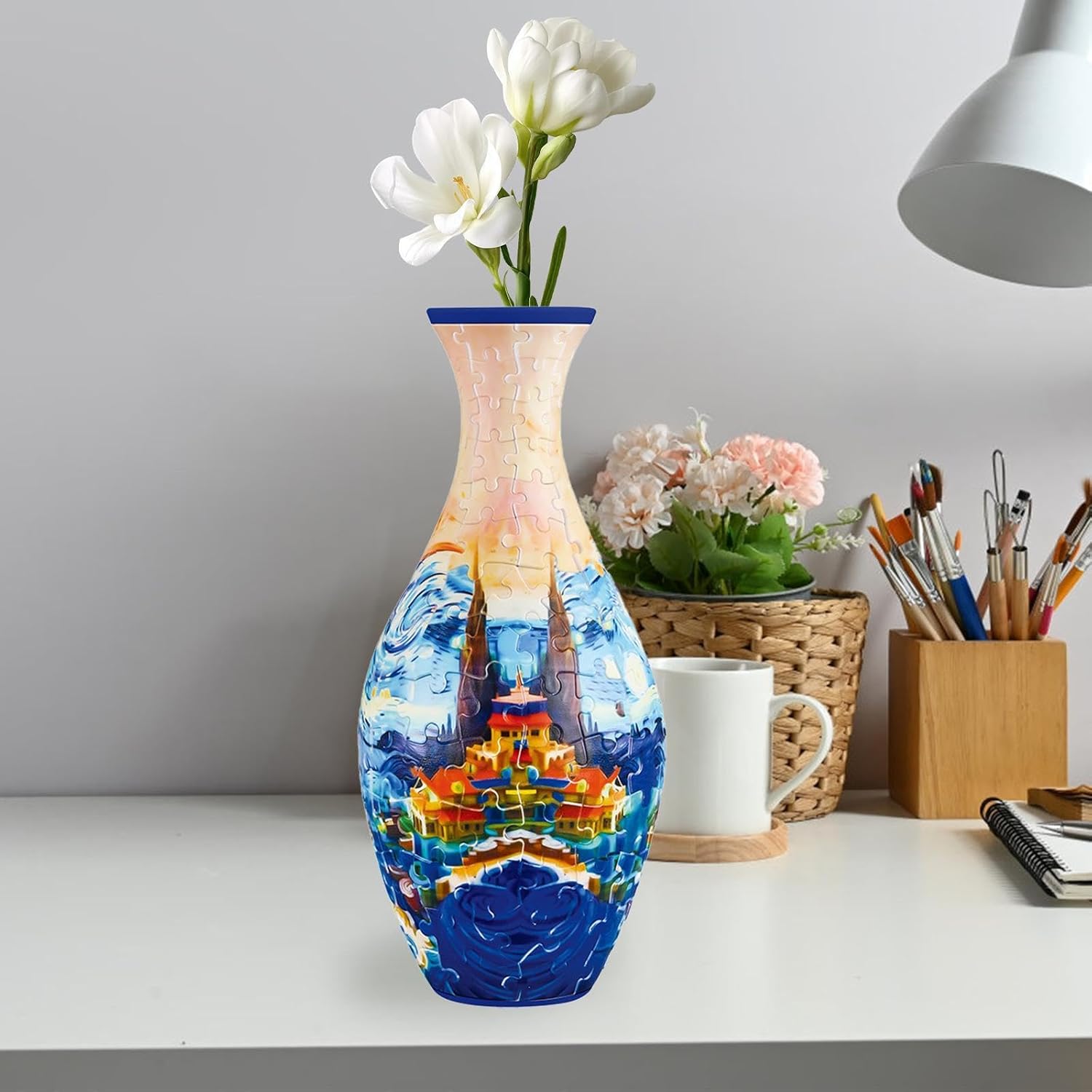 160 Pieces 3D Puzzles Vase DIY 4D Jigsaw Vase Puzzle