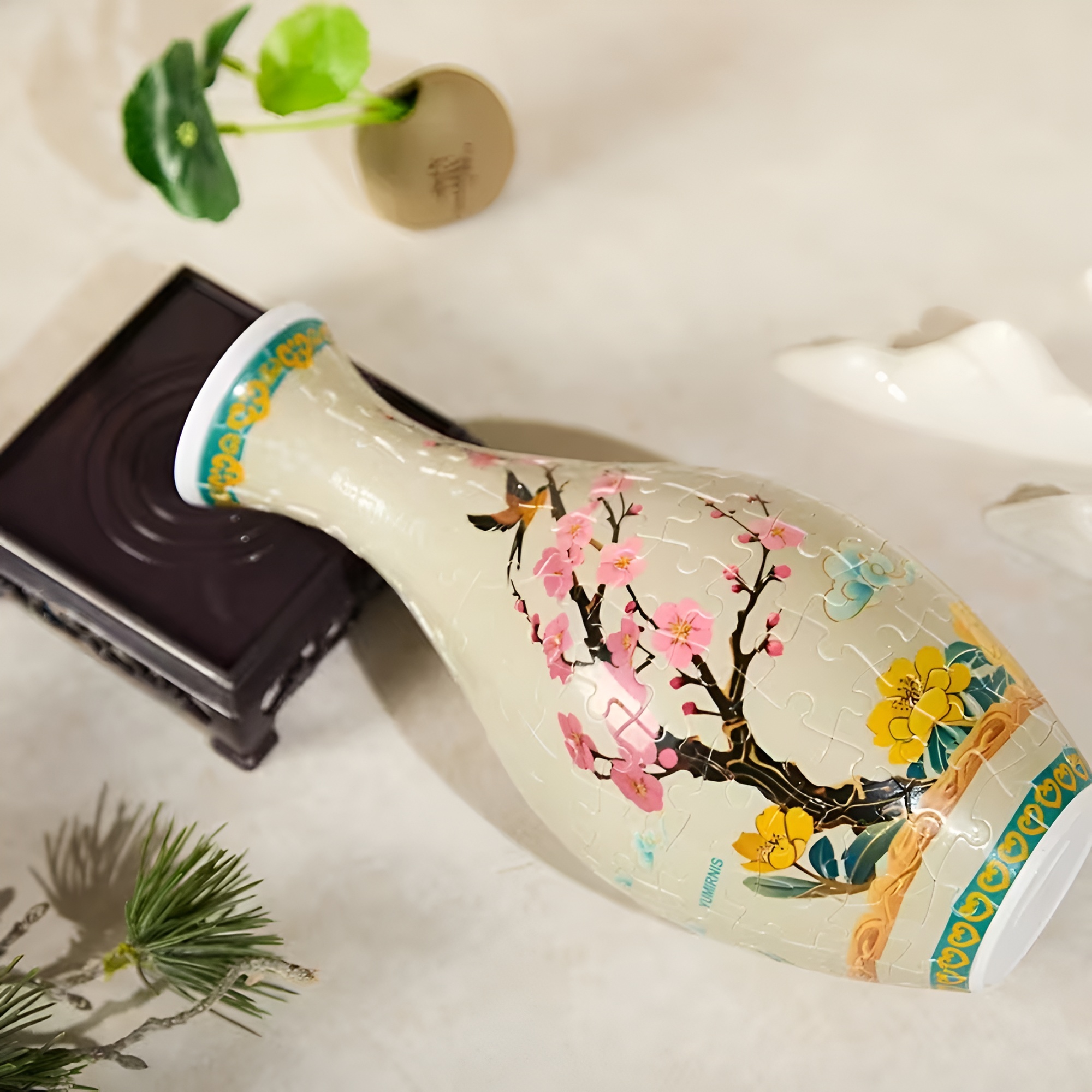 Puzzle Vase Assembly Type Leak-Proof Plastic Flower Container Suitable for Bohemian Style Home Decor