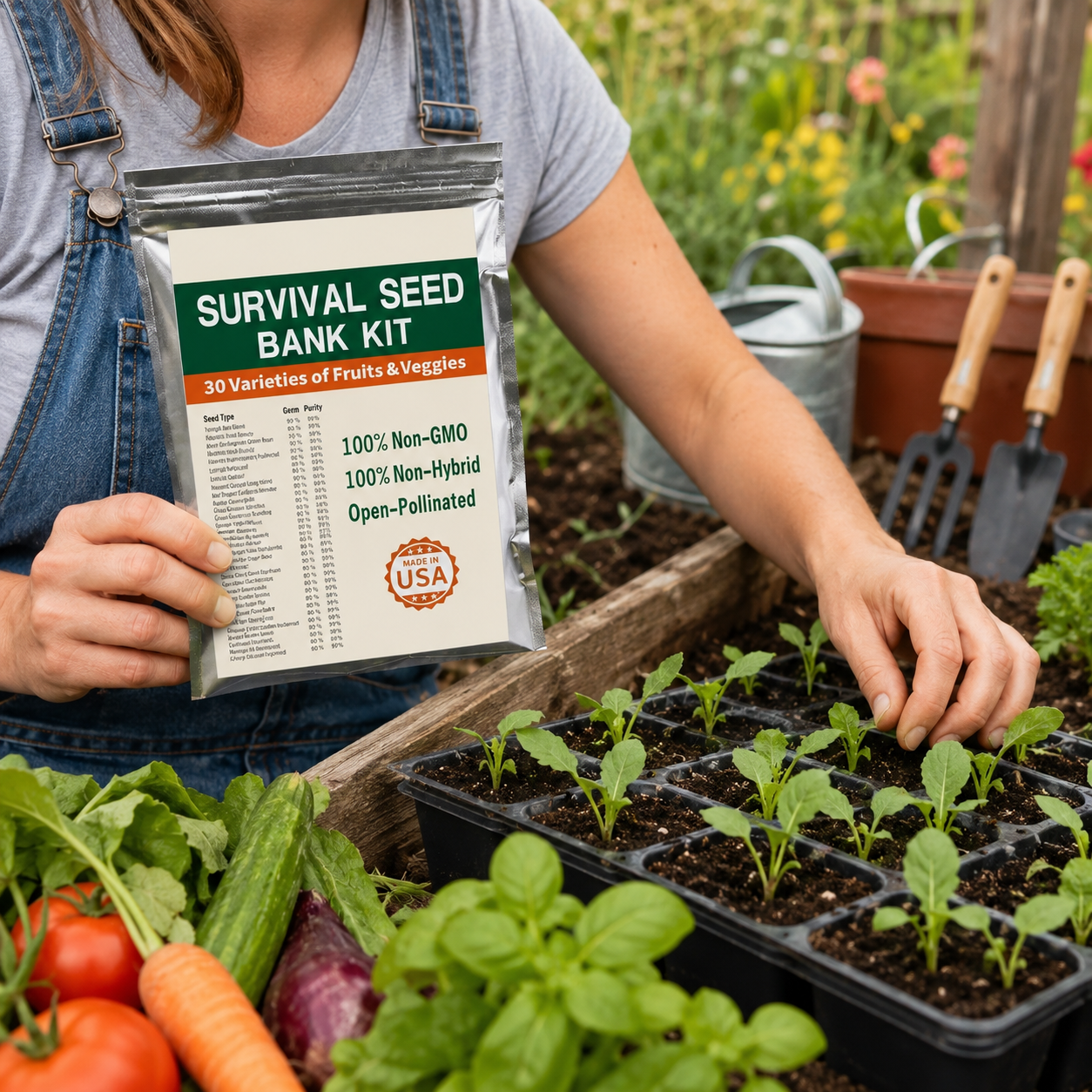 Non Gmo 30 Varieties Heirloom Vegetables Garden Seeds