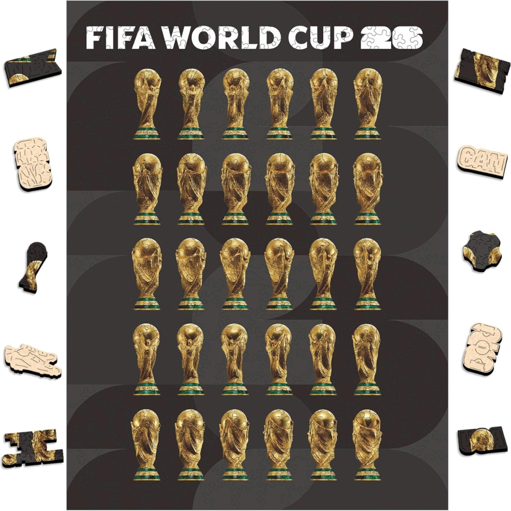 300 Pieces FIFA 2026 Wooden Trophy Series Puzzle