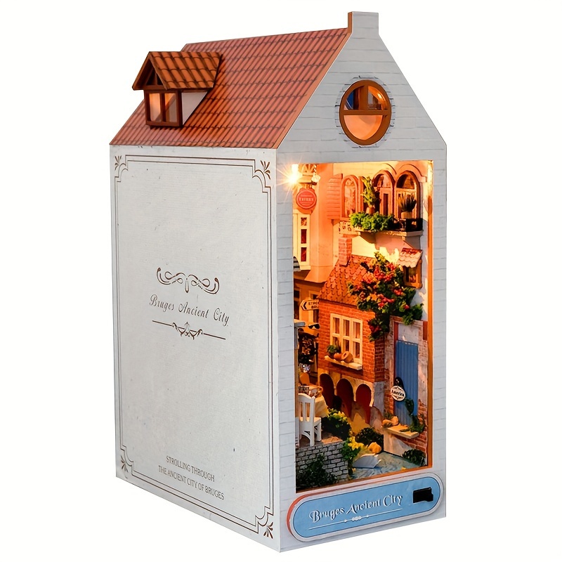 DIY 3D Bruges City Book Nook Book Stand