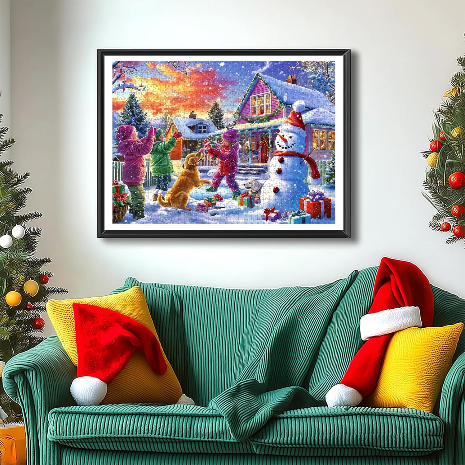 Christmas City Night Scene 500 Piece Winter Jigsaw Puzzle