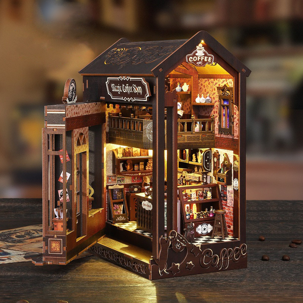 3D Wooden Bookend Book Nook Kit