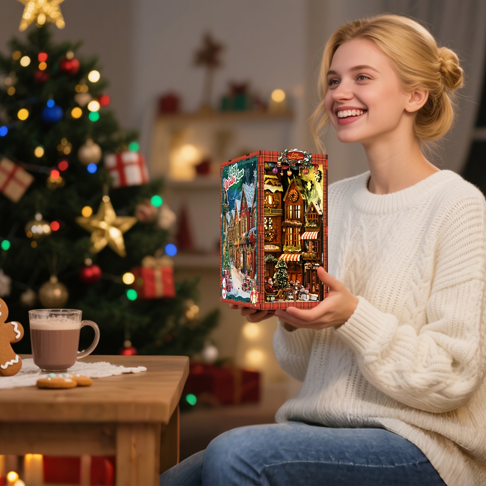 Christmas Winter Lane Miniature House, 3D Puzzle