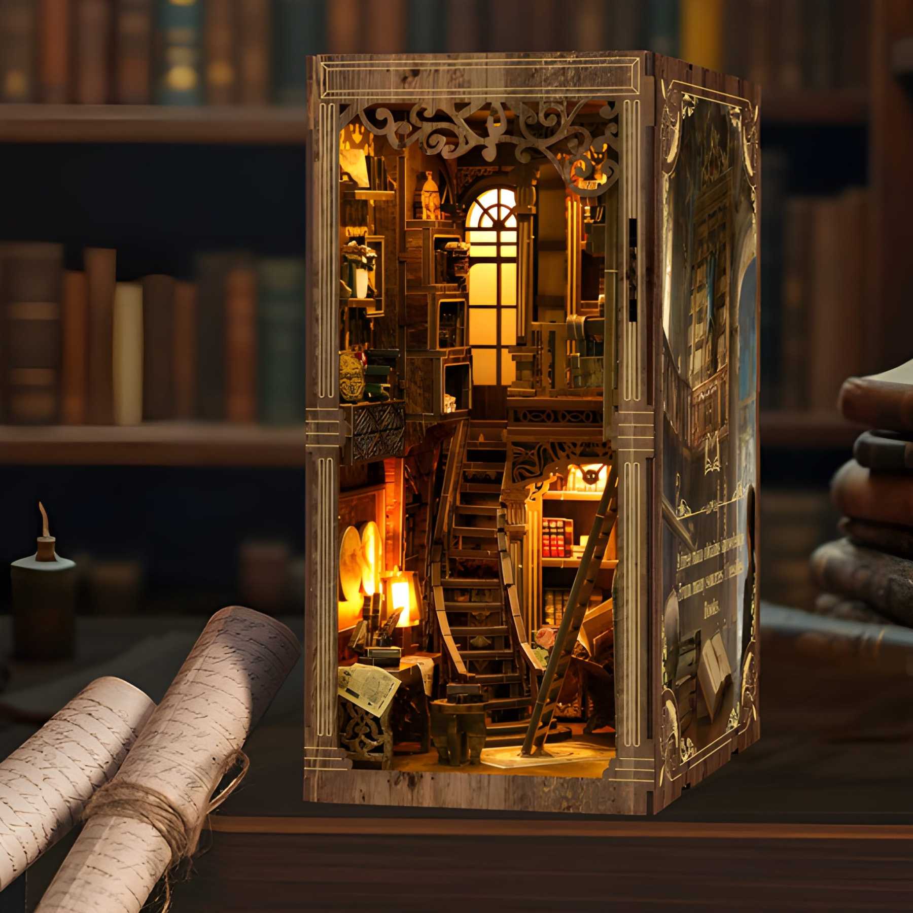 Antique Library DIY Book Nook Kit