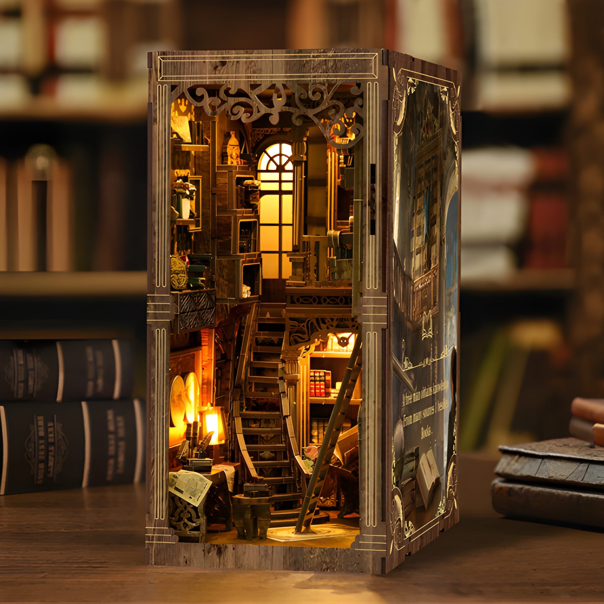 Antique Library DIY Book Nook Kit