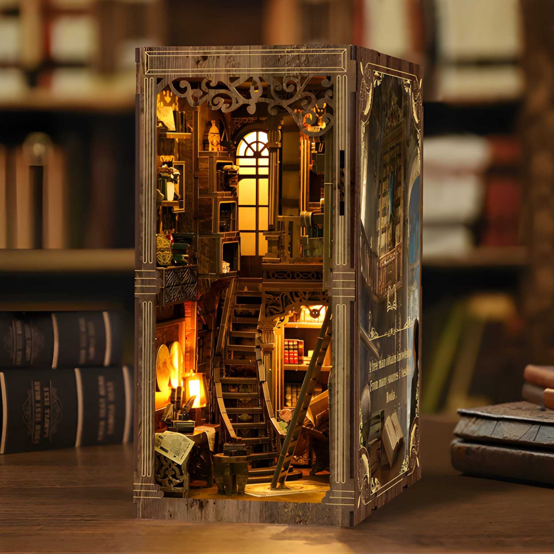 Antique Library DIY Book Nook Kit