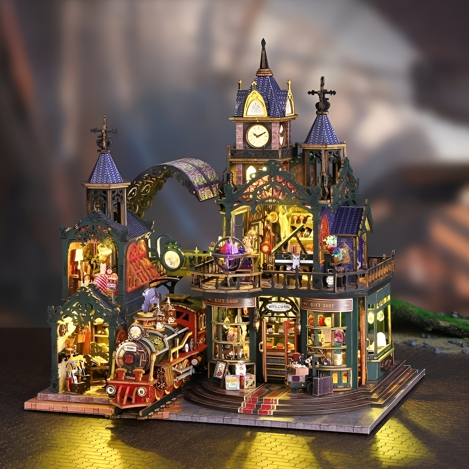 Book Corner Kit, Miniature Dollhouse Book Corner Kit