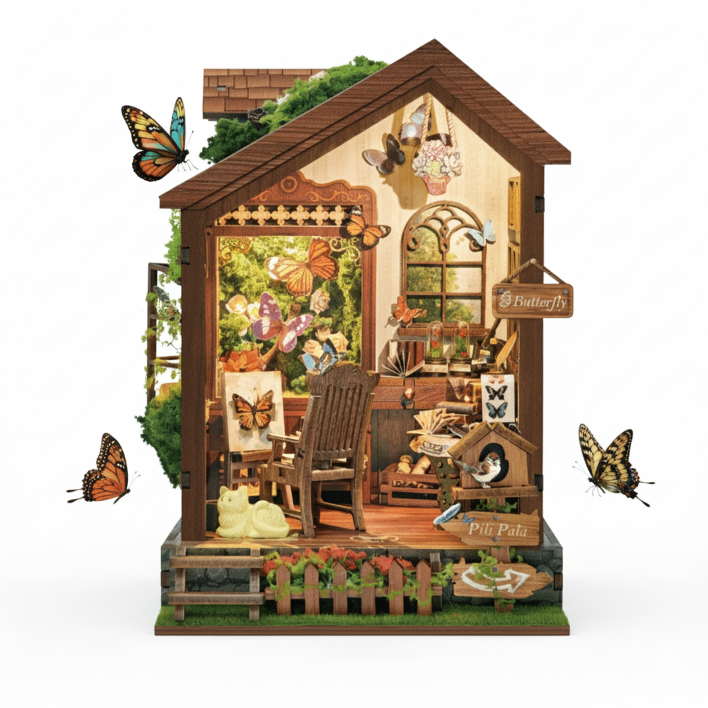 Butterfly House DIY Book Nook Kit