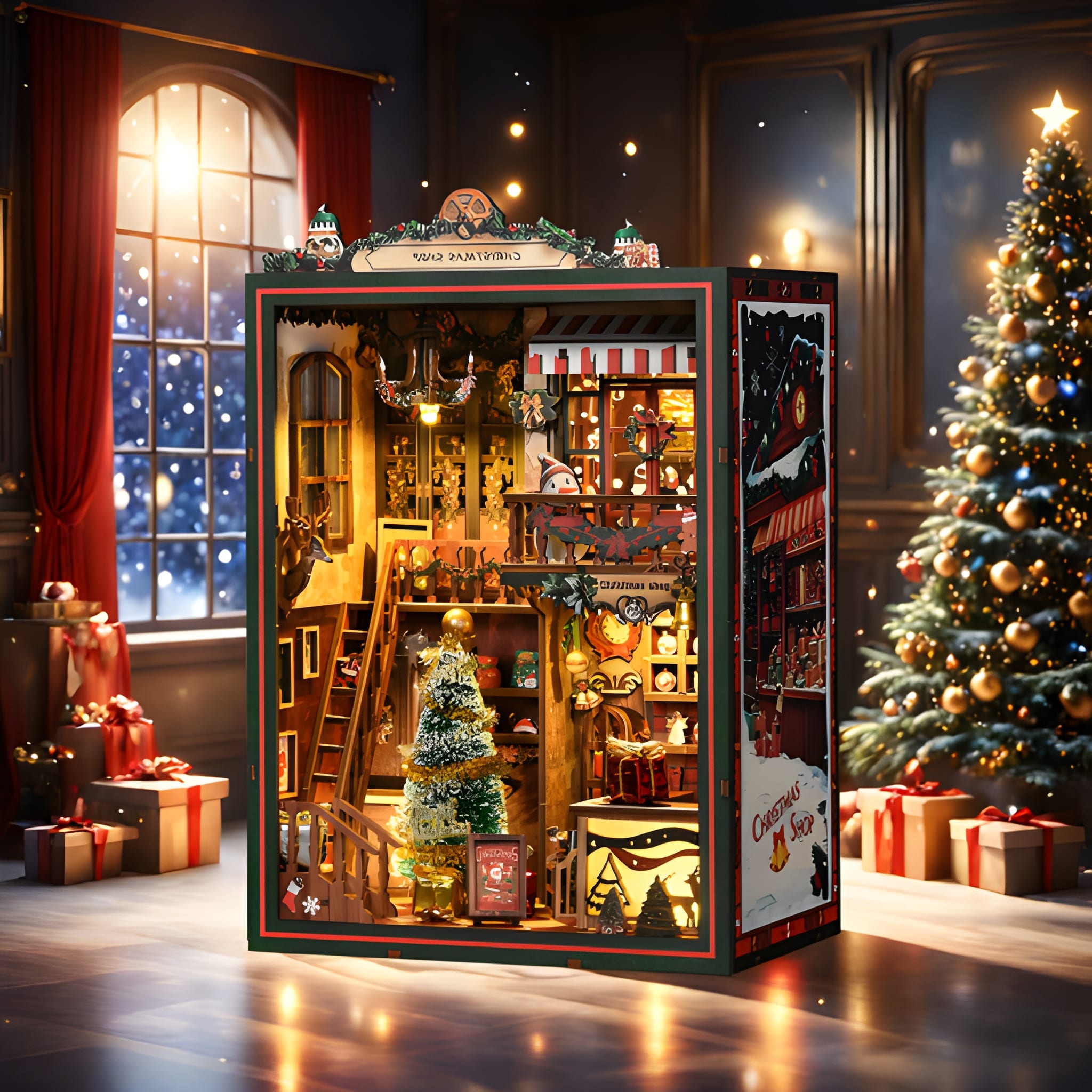 Christmas Shop DIY Book Nook Kit