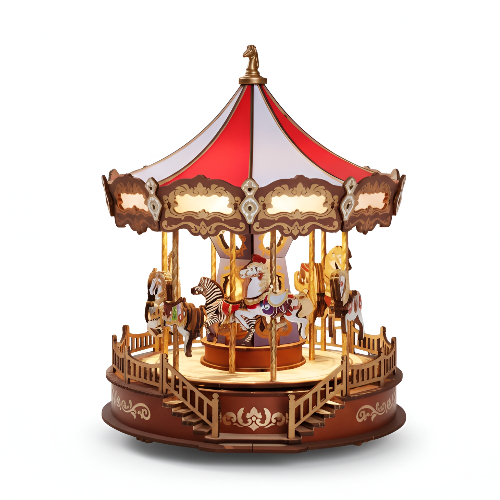 Classic Carousel 3D Wooden Puzzle
