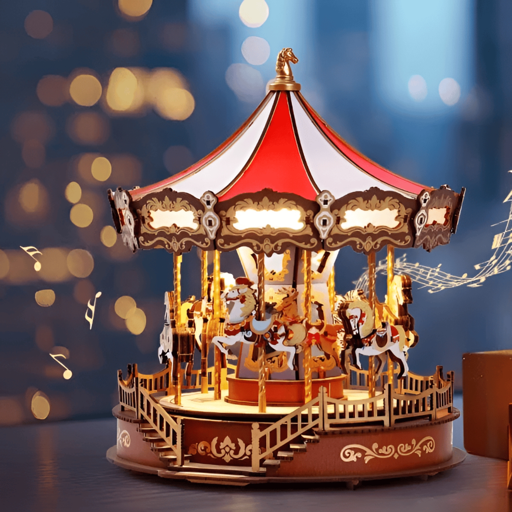 Classic Carousel 3D Wooden Puzzle