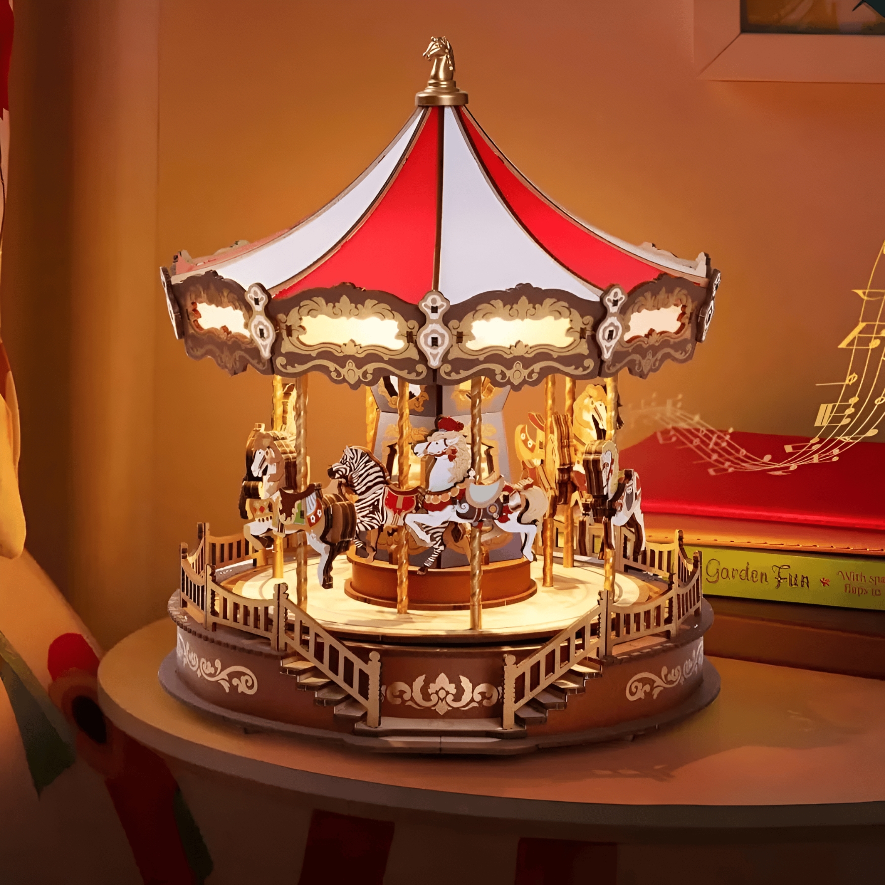 Classic Carousel 3D Wooden Puzzle