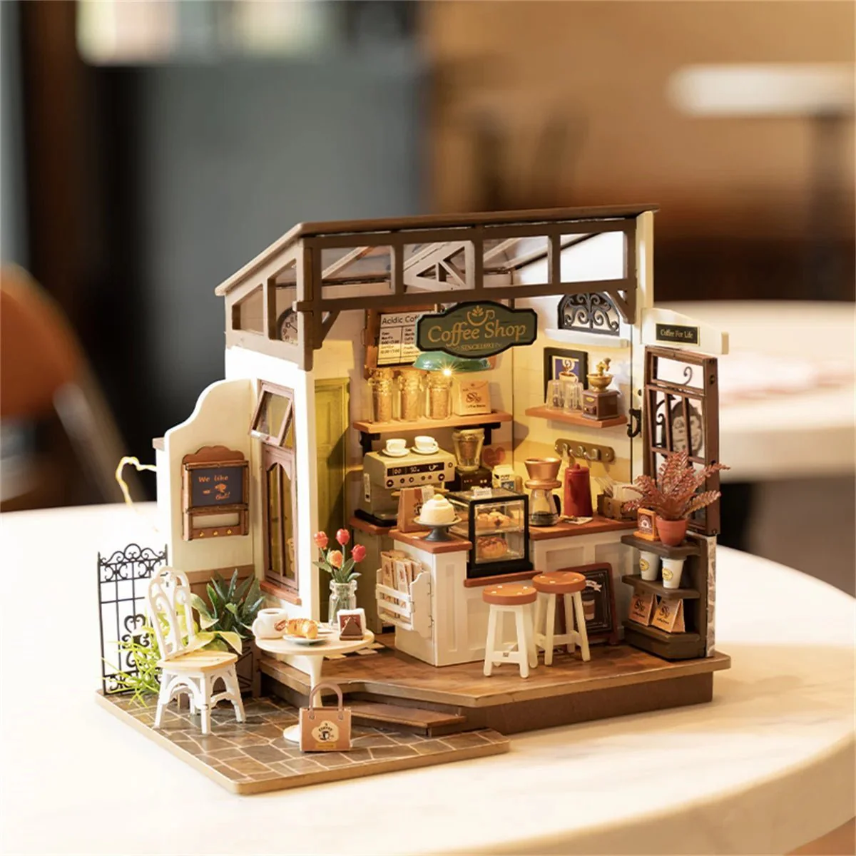 Cozy Coffee Shop 3D Wooden Puzzle