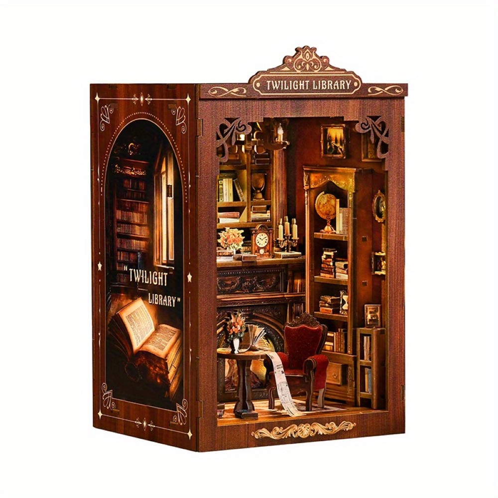 DIY Miniature Dollhouse Book Nook Kit