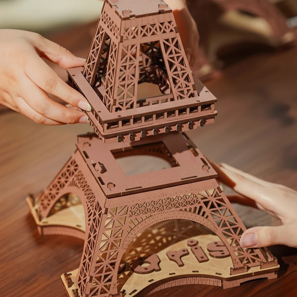 Evening At The Eiffel Tower 3D Wooden Puzzle