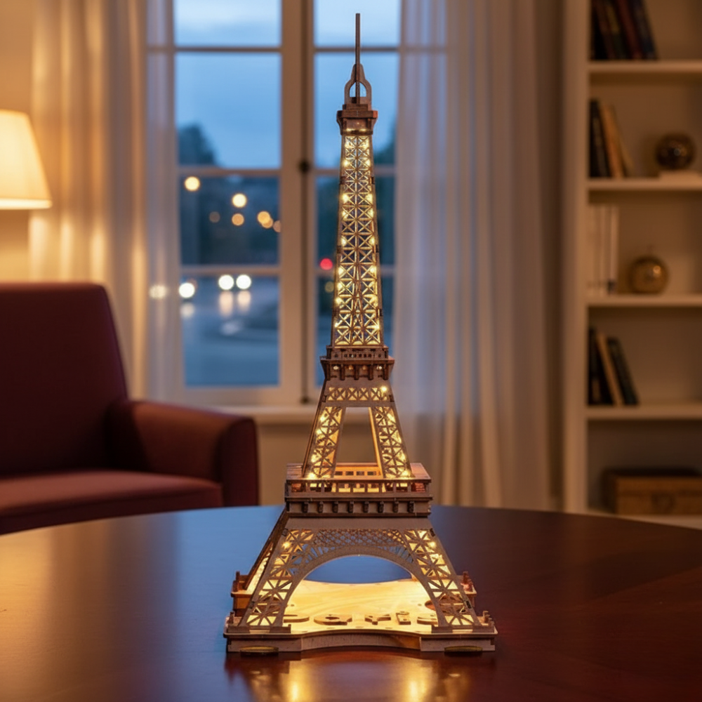 Evening At The Eiffel Tower 3D Wooden Puzzle