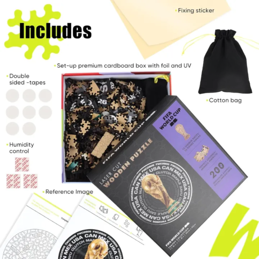Pack Of 200 FIFA 2026 Football Jigsaw Wooden Puzzle For Adults