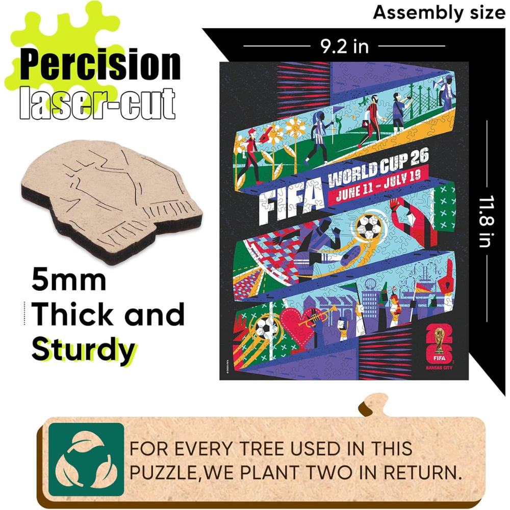 FIFA World Cup 2026 Kansas City Puzzle Pack Of 200 Wooden Pieces